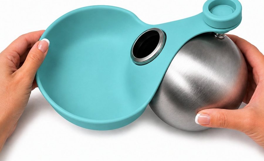 Open into bowl shape